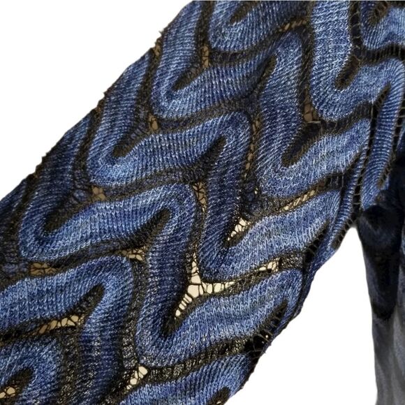 Roz & Ali Blue & Black Top Size 2X - Picture 4 of 13